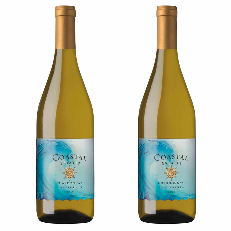 Kit 2x Vinhos Brancos EUA BV Coastal Estates Chardonnay 2017