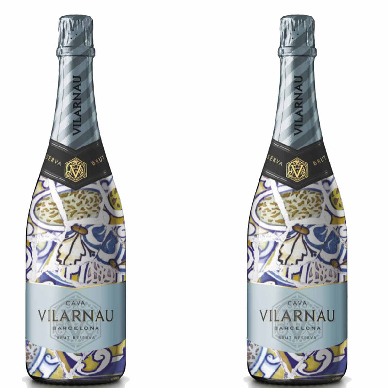 Kit 2x Vinhos Espumante Branco Brut Cava Vilarnau Cataluña