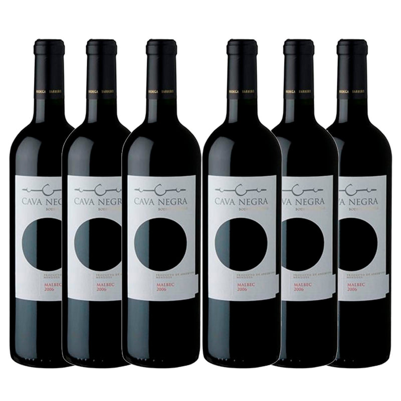 Kit 6x Vinhos Tintos Argentino Cava Negra Malbec 2019