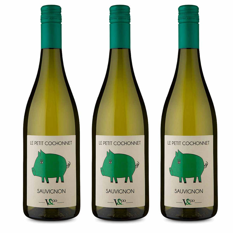 Kit 3x Vinhos Brancos Francês Cochonnet Sauvignon Blanc 2018