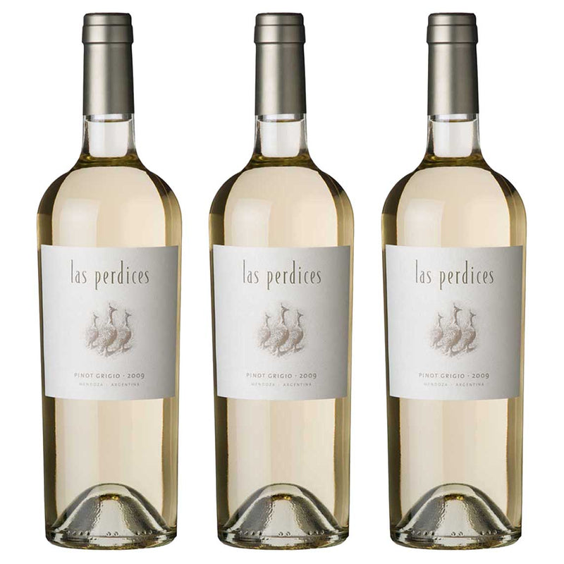 Kit 3x Vinhos Brancos Argentino Las Perdices Pinot Grigio 2020