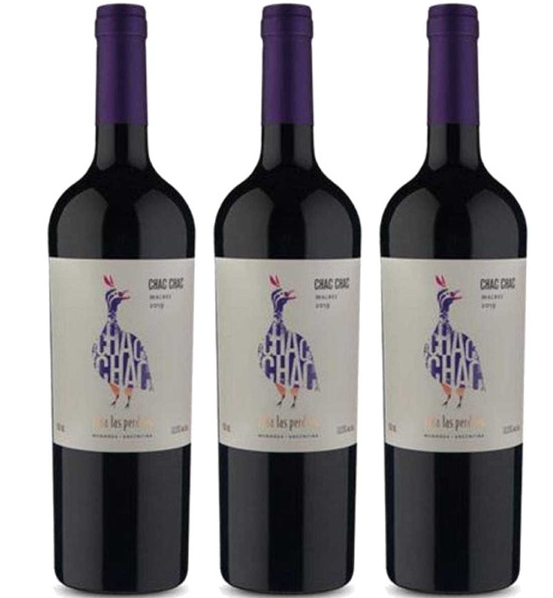 Kit 3x Vinhos Tintos Argentino Chac Chac Malbec 2019