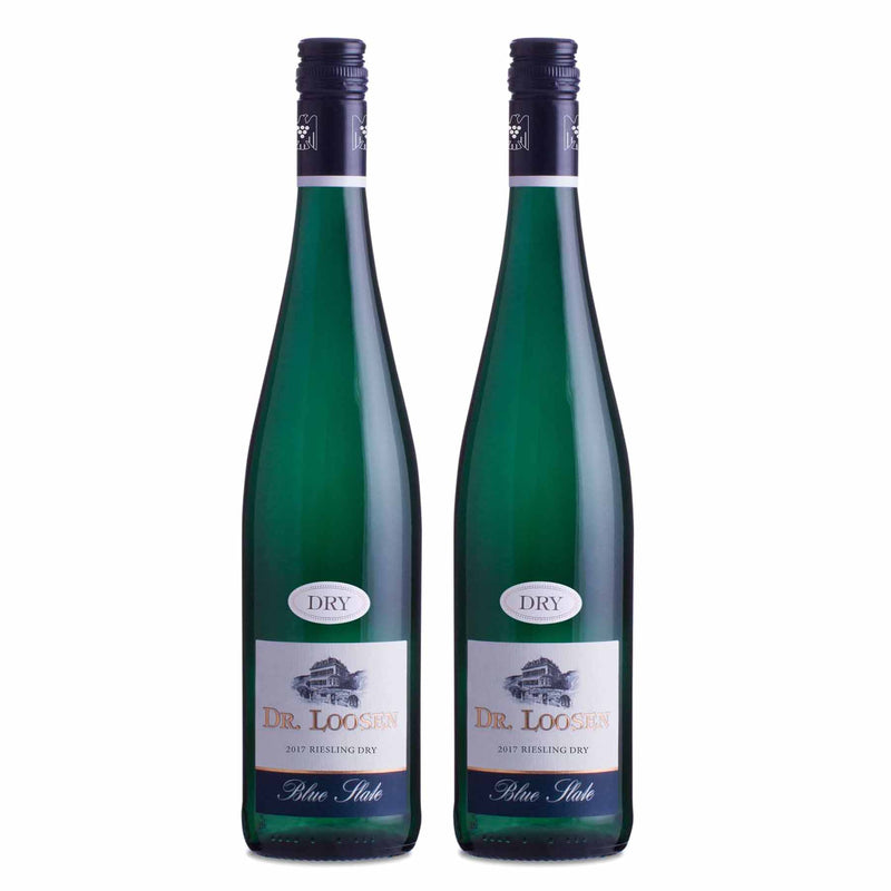 Kit 2x Vinhos Brancos Alemão Dr. Loosen Riesling Dry Blue Slate 2017