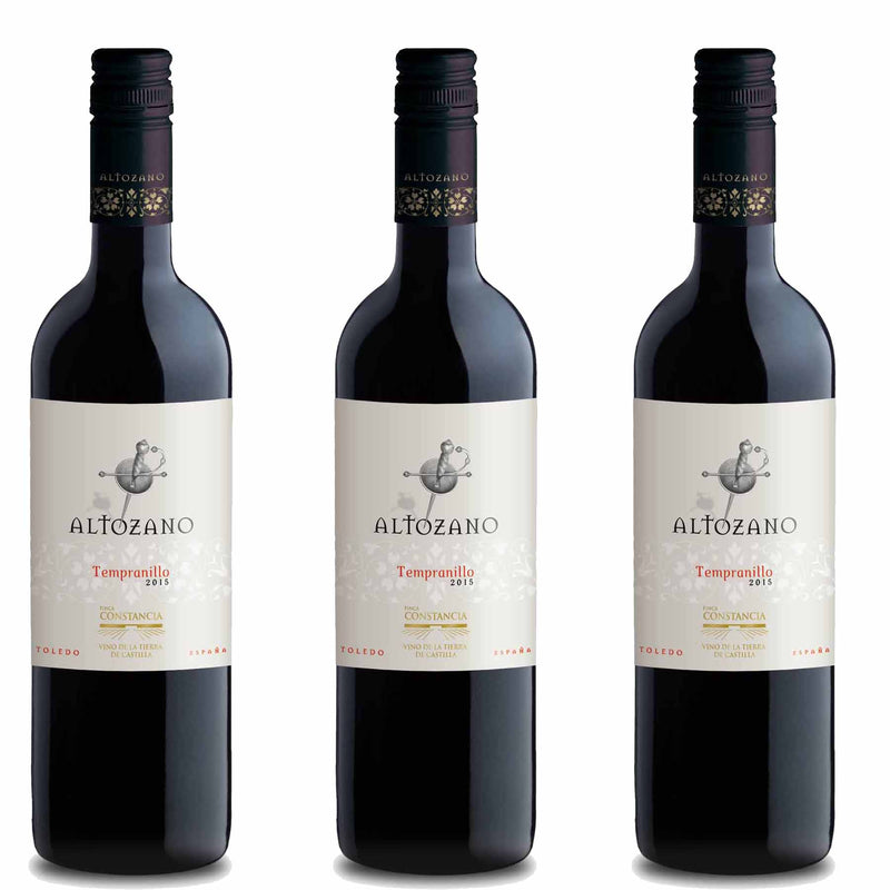 Kit 3x Vinhos Tintos Espanhol F. Constancia Altozano Tempranillo 2019