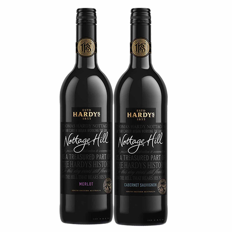 Kit 2x Vinhos Tinto Australiano Hardy's Nottage Hill Merlot/Cabernet 2018