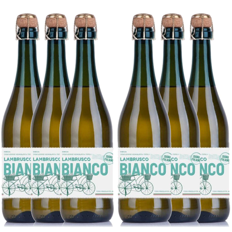 Kit 6x Vinhos Brancos Italiano Frisante Lambrusco Bianco