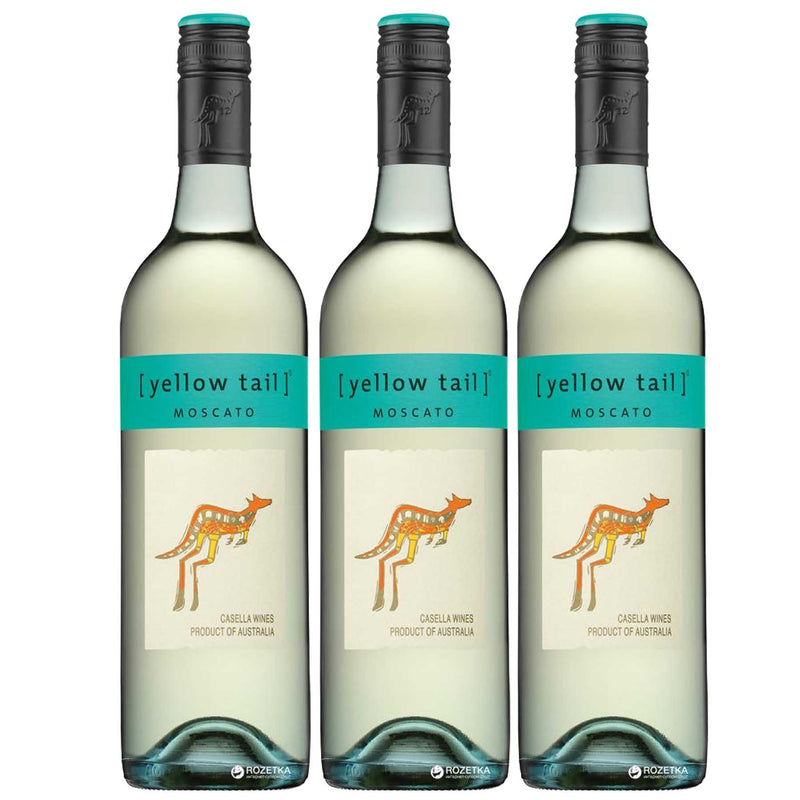 Kit 3x Vinhos Brancos Australiano Moscato Yellow Tail