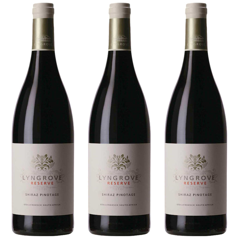 Kit 3x Vinhos Tintos Sul Africano Lyngrove Reserve Shyraz/Pinotage 2018