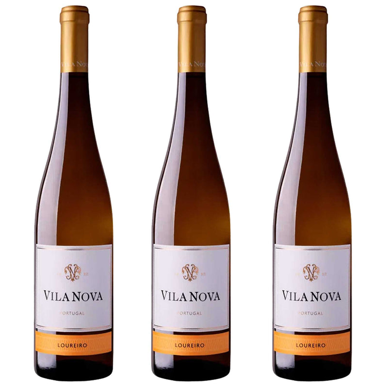 Kit 3x Vinhos Brancos Português Verde Vila Nova Loureiro 2018