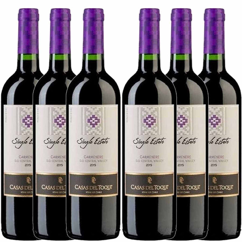 Kit 6x Vinhos Tintos Chilenos Casas Del Toqui Carmenere 2019