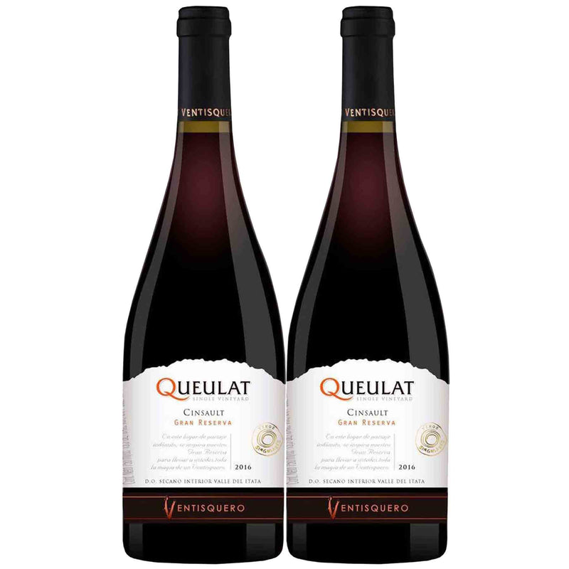 Kit 2x Vinhos Tinto Ventisquero Queulat G Reserva Cinsault 2017