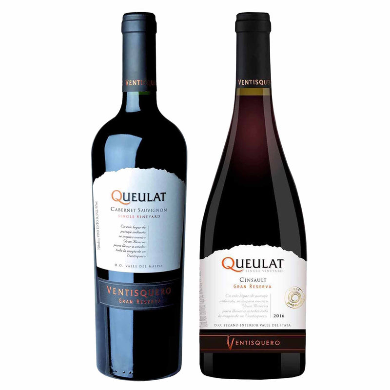 Kit 2x Vinhos Chilenos Tintos Gran Reserva Queulat