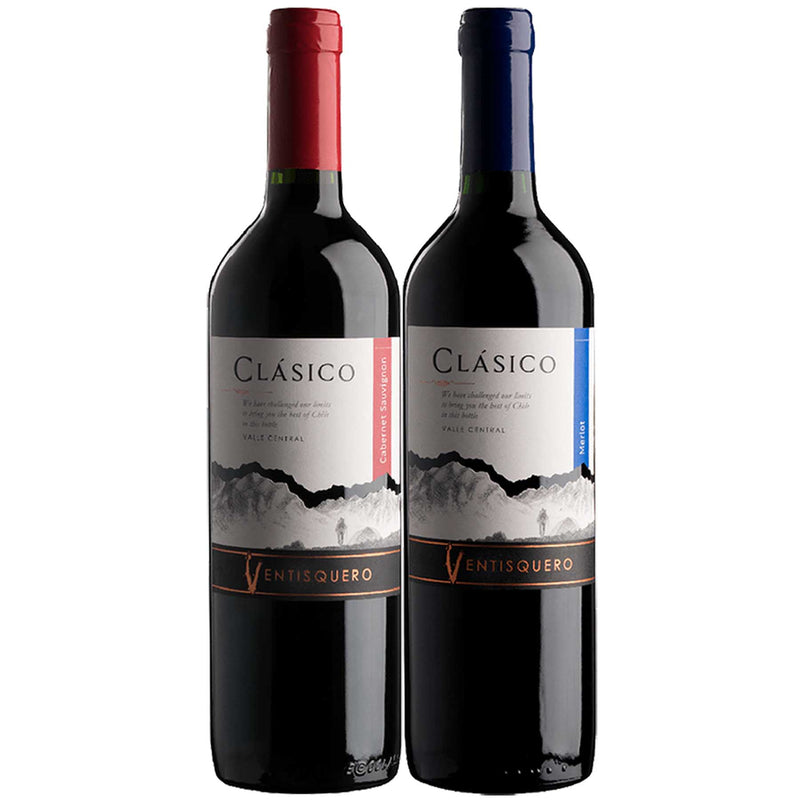 Kit 2x Vinhos Ventisquero Clássico Cabernet Sauvignon/Merlot 2019 750ml