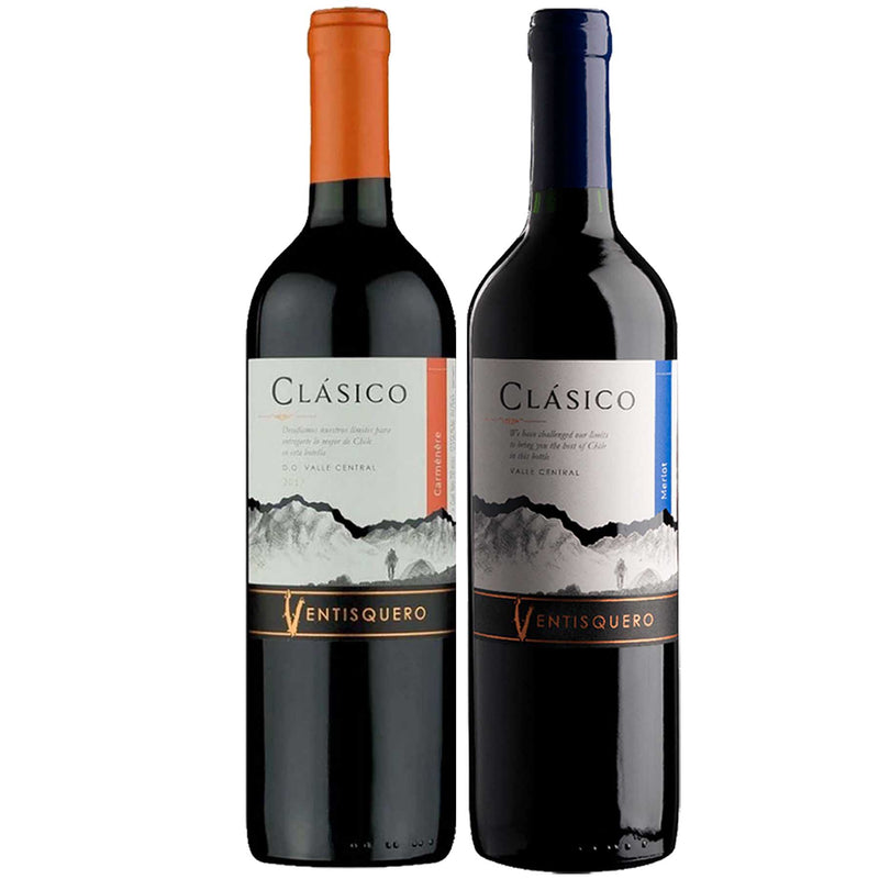 Kit 2x Vinhos Tinto Chileno Ventisquero Classico Carmenere/Syrah2019