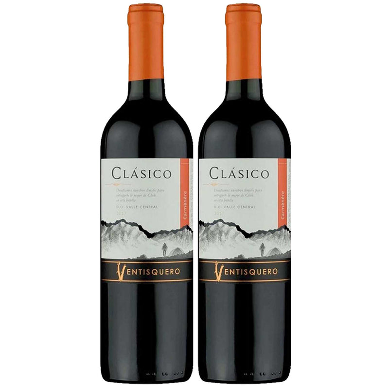 Kit 2x Vinhos Tinto Chileno Ventisquero Classico Carmenere 2019