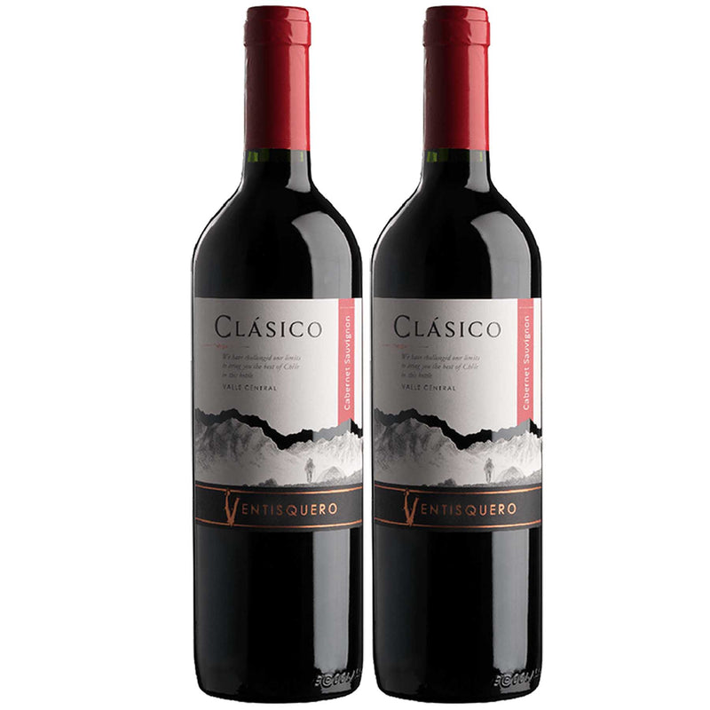 Kit 2x Vinhos Ventisquero Clássico Cabernet Sauvignon 2019 750ml