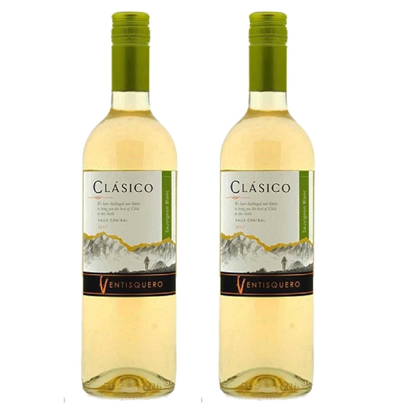 Kit 2x Vinhos Brancos Chileno Classico Ventisquero Sauvignon Blanc 2020