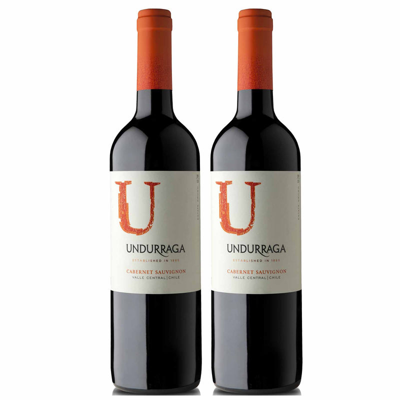 Kit 2x Vinhos Tintos Chile Undurraga U Cabernet Sauvignon 2019