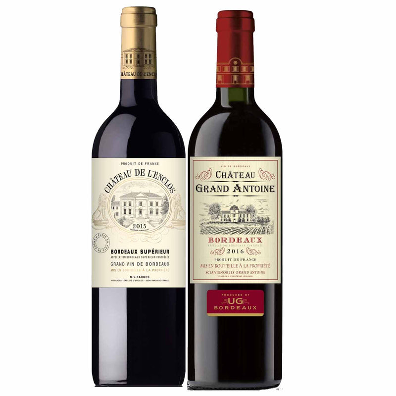 Kit 2x Vinhos Bordeaux: Bordeaux e Bordeaux Supérieur França