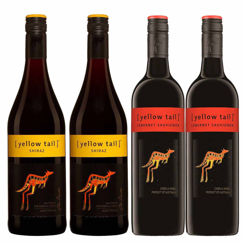 Kit 4x Vinho Australiano Yellow Tail Shiraz/Cabernet 2019