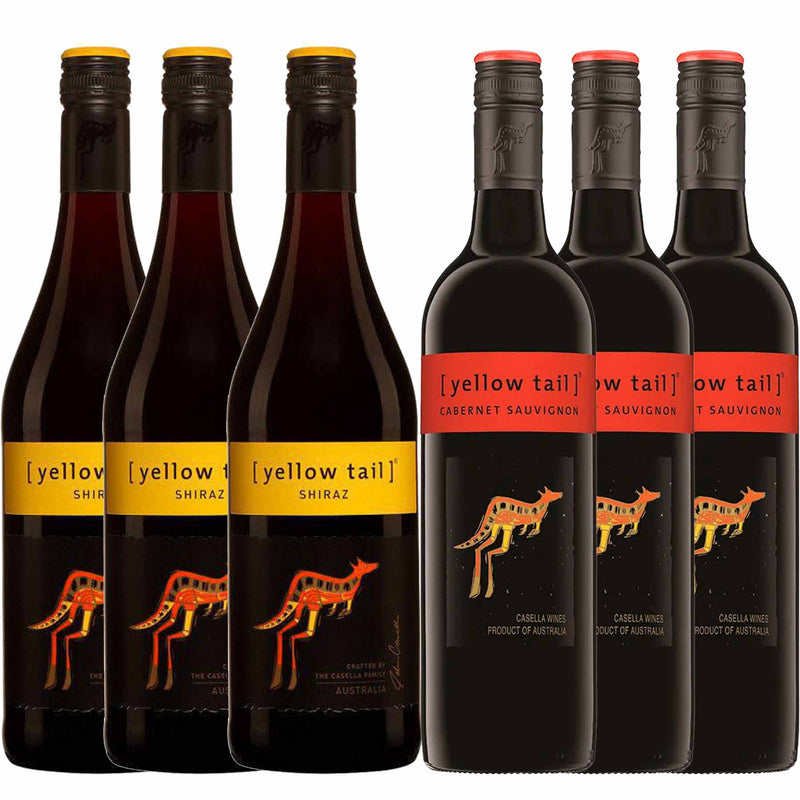 Kit 6x Vinhos Australiano Yellow Tail Shiraz/Cabernet 2019