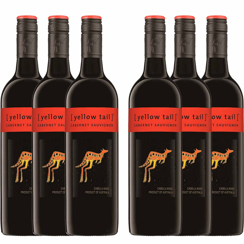 Kit 6x Vinhos Tintos Australiano Yellow Tail Cabernet Sauvignon 2019