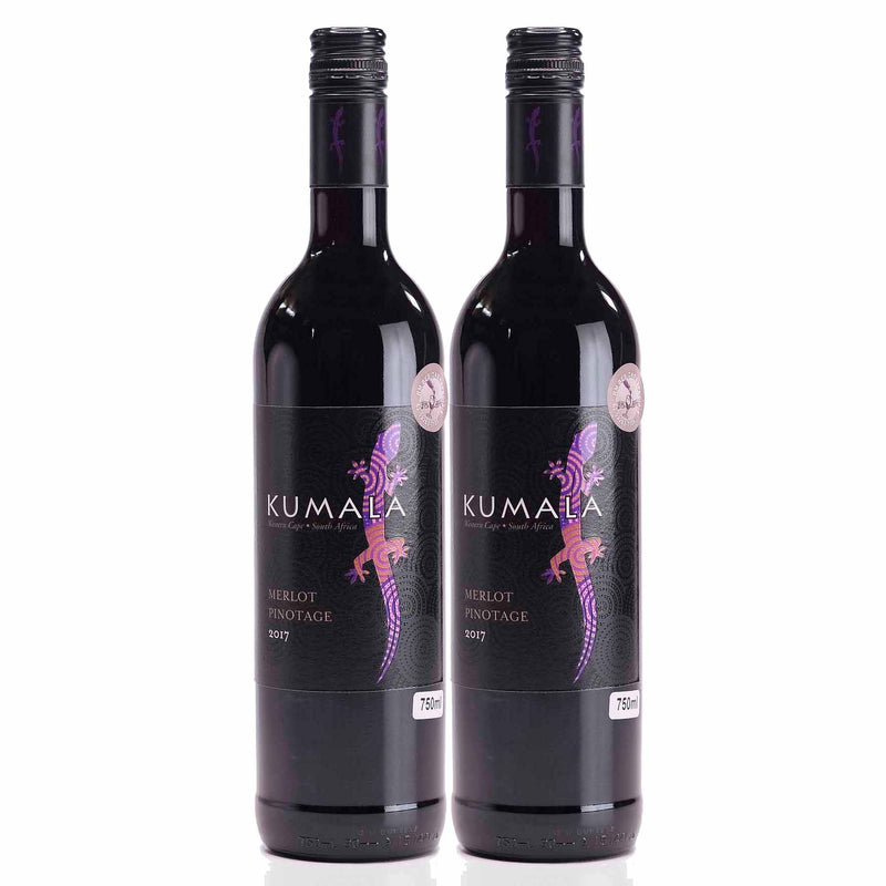 Kit 2x Vinhos Tintos Sul Africano Kumala Merlot/Pinotage 2019