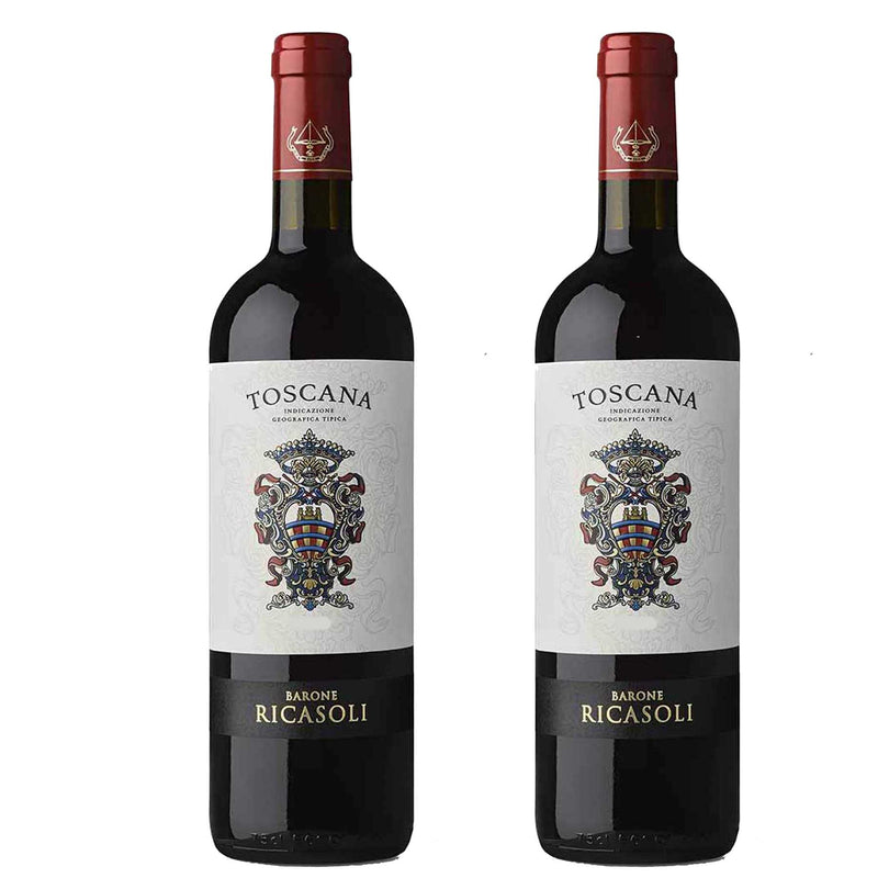 Kit 2x Vinhos Tintos Italiano Toscana IGT Ricasoli 2017 750ml