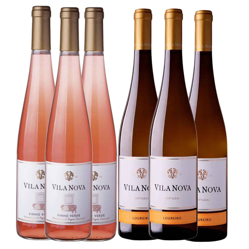 Kit 6x Vinhos Verde Português Vila Nova Rosé + Loureiro 2019