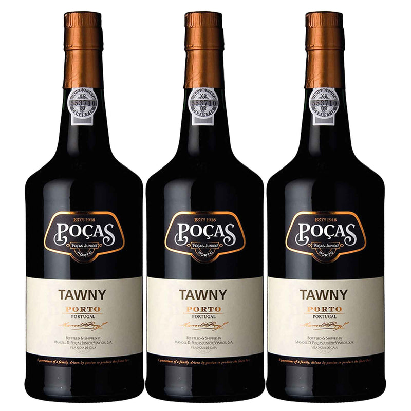 Kit 3x Vinhos do Porto Tintos Português Poças Tawny