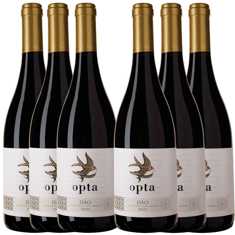 Kit 6x Vinhos Tintos Português Opta Dão 2017 750ml