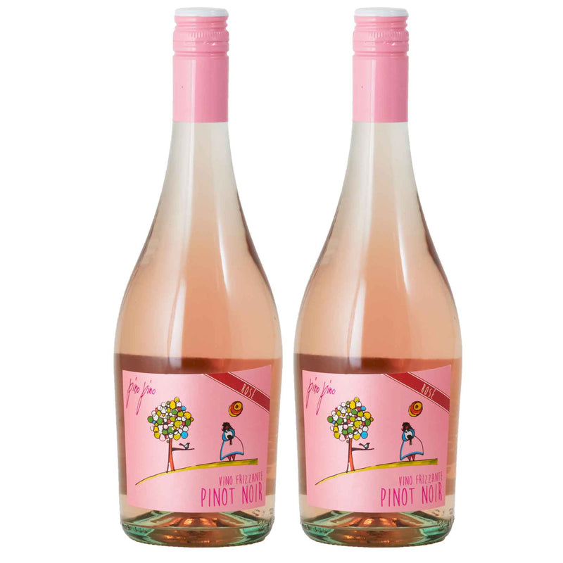 Kit 2x Vinhos Rosé Italiano Frisante Pino Pino 750ml