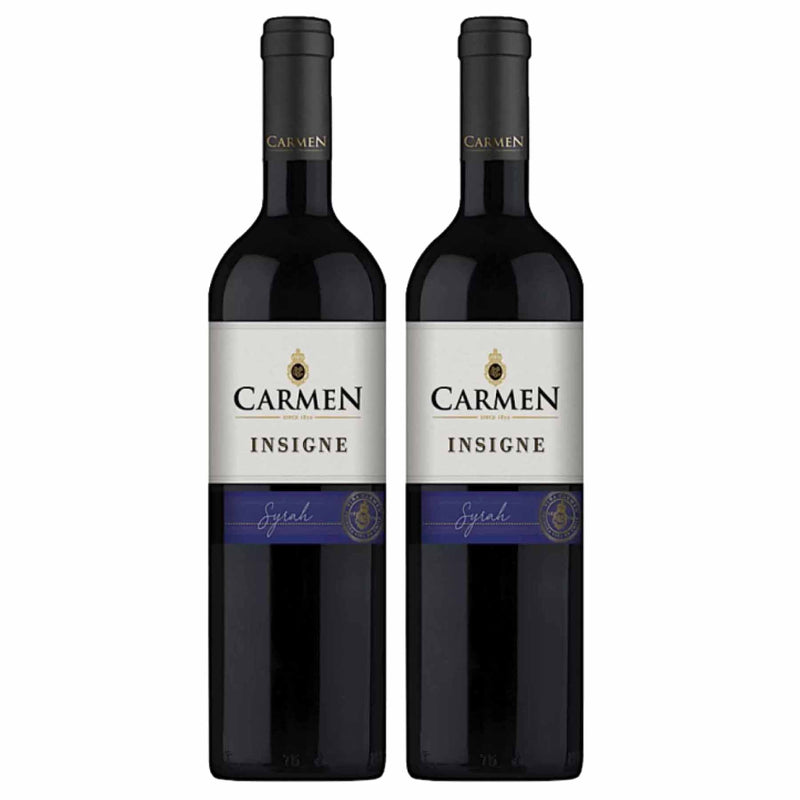 Kit 2x Vinhos Tintos Chileno Carmen Insigne Syrah 2018 750ml