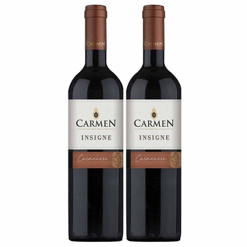 Kit 2x Vinhos Tintos Chileno Carmen Insigne Carmenere 2018