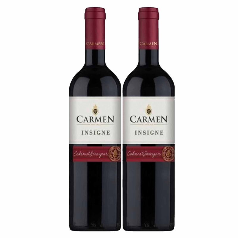 Kit 2x Vinhos Tintos Chileno Carmen Insigne Cabernet Sauvignon 2018