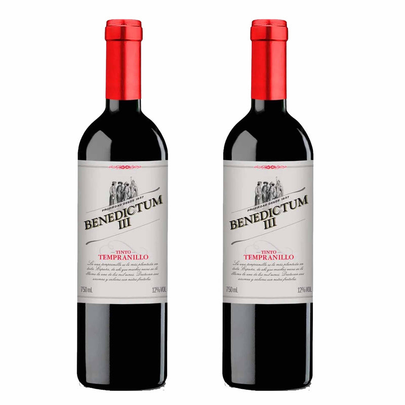 Kit 2x Vinhos Tintos Espanhol Victorium III Tempranillo 2019 750ml