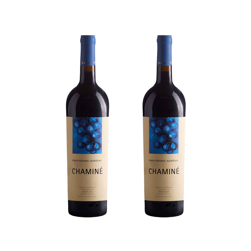 Kit 2x Vinhos Tintos Português Chaminé Cortes de cima 750ml 2018