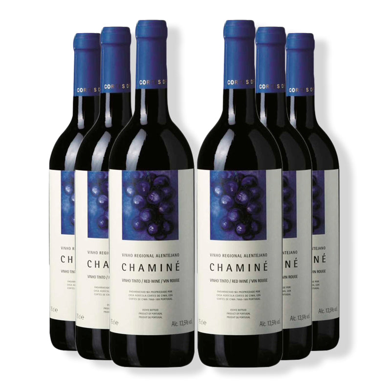 Kit 6x Vinhos Tintos Português Chaminé Cortes de cima 750ml 2018