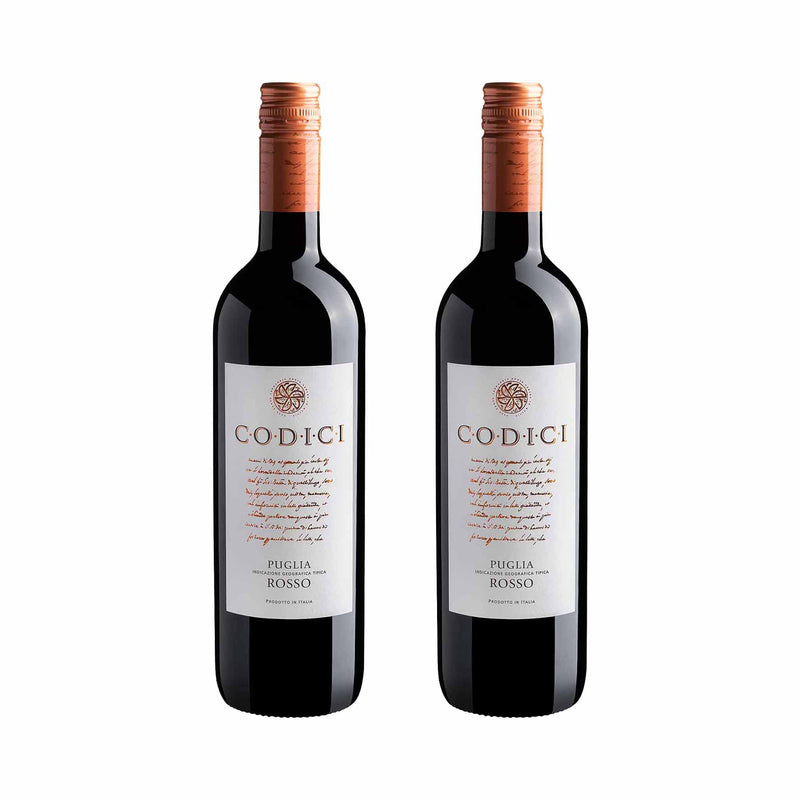 Kit 2x Vinhos Italiano Tintos Codici Rosso Puglia IGT