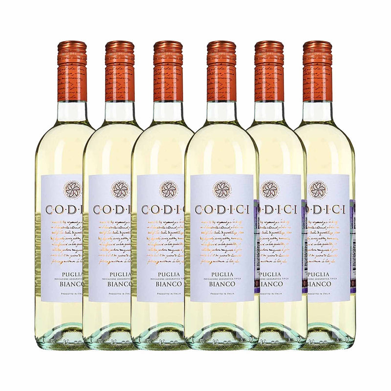 Kit 6x Vinhos Italiano Brancos Codici Bianco Puglia IGT