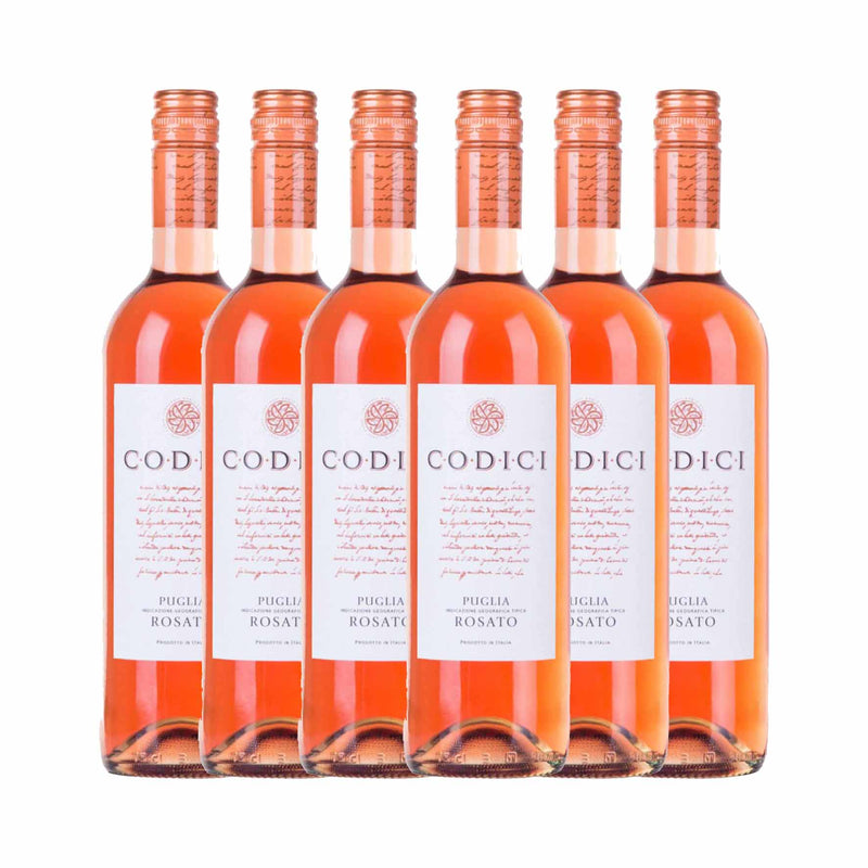 Kit 6x Vinhos Italiano Rosé Codici Rosato Puglia IGT