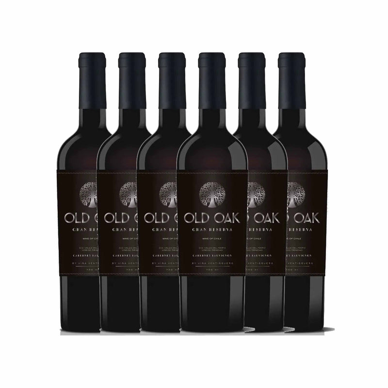 Kit 6x Vinhos Tintos Chileno Old Oak Gran Reserve Cabernet Sauvignon 2018