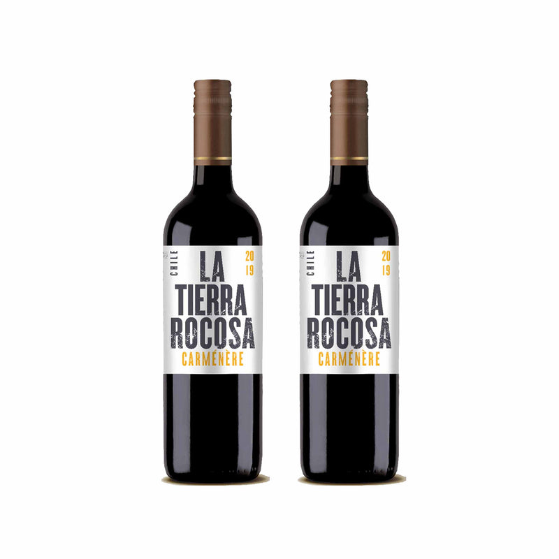 Kit 2x Vinhos Tintos Chileno La Tierra Rocosa Camenere 2020