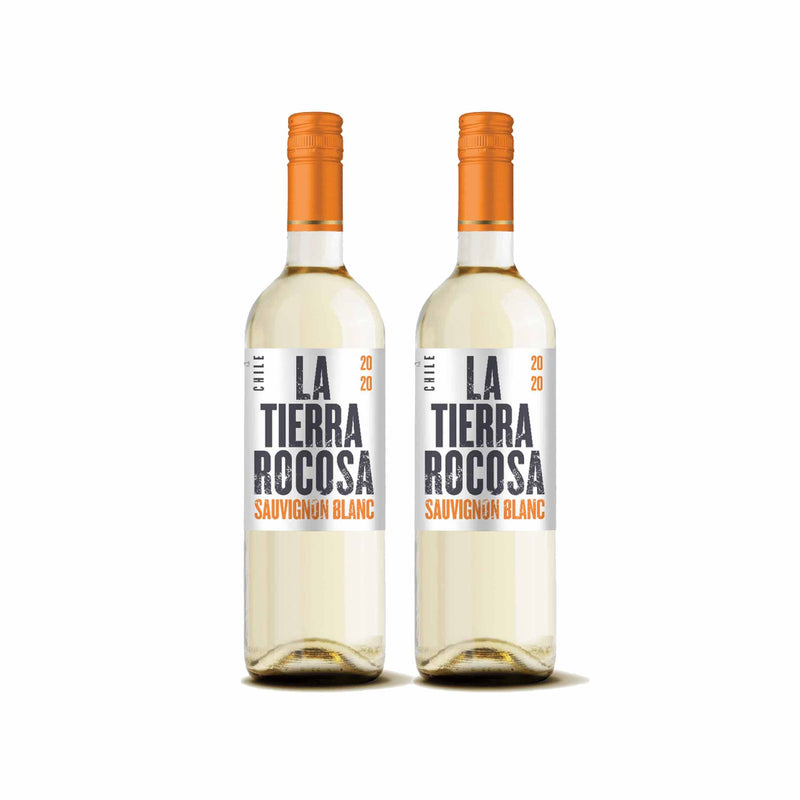 Kit 2x Vinhos Brancos Chileno La Tierra Rocosa Sauvignon Blanc 2020