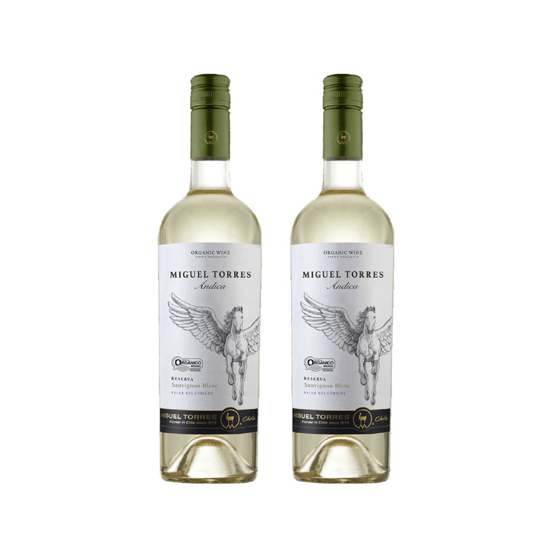 Kit 2x Vinhos Brancos Chileno Orgânico Miguel Torres Sauvignon Blanc 2020