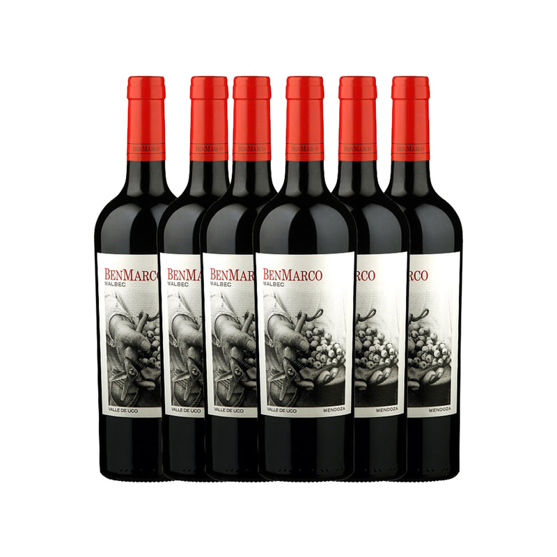 Kit 6x Vinhos Tintos Argentino Susana Balbo Benmarco Malbec 750ml