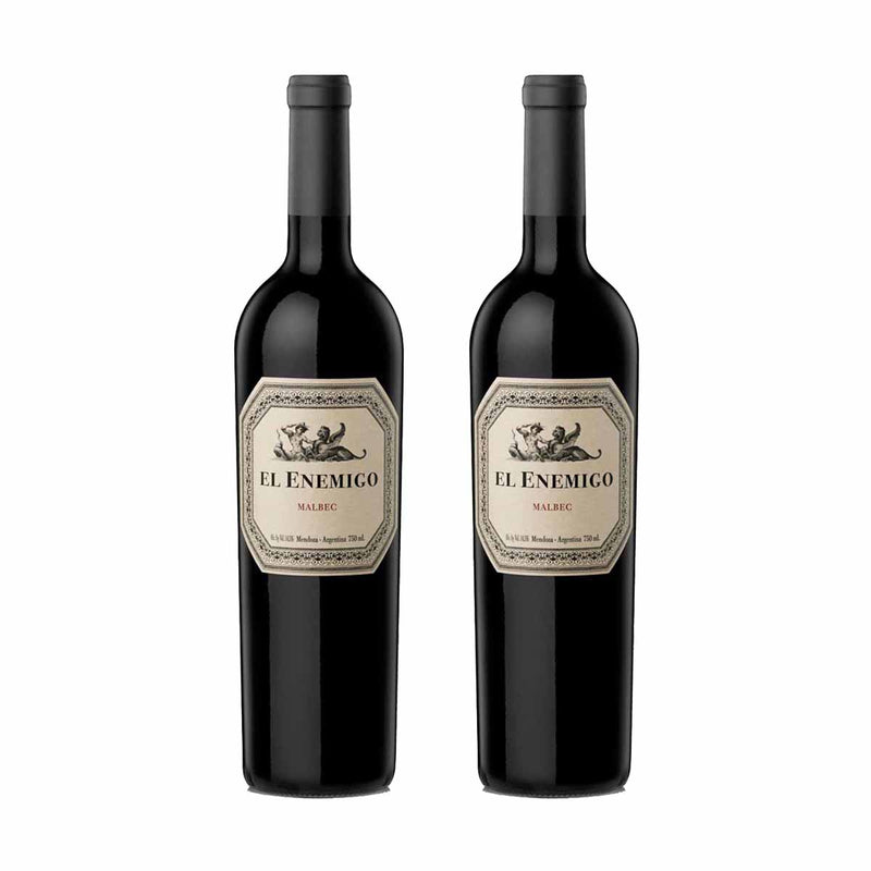 Kit 2x Vinhos Tintos Argentino El Enemigo Malbec 2016 Catena Zapata