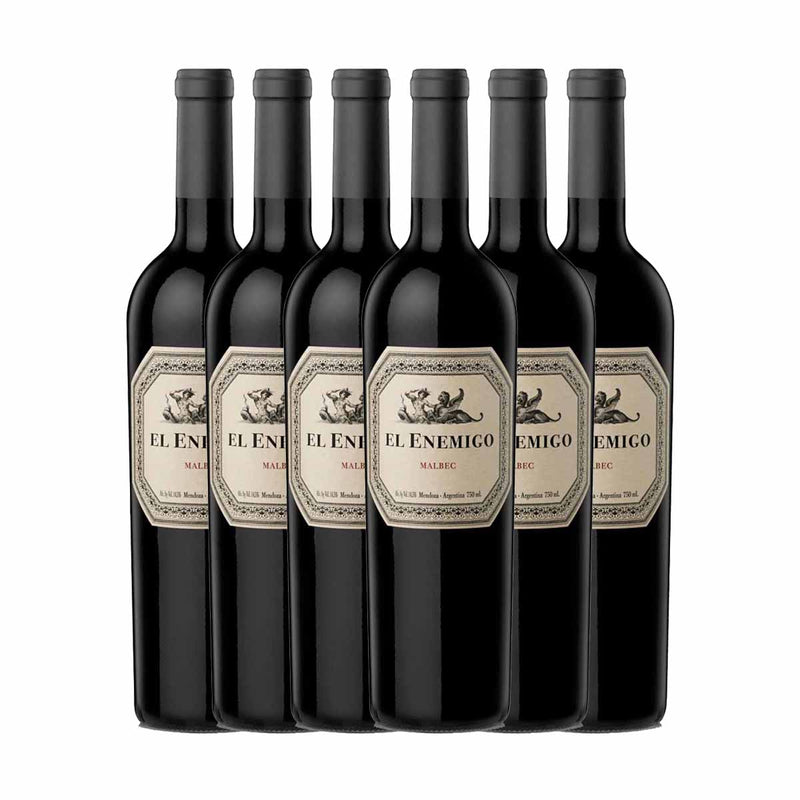 Kit 6x Vinhos Argentino Tintos El Enemigo Malbec 2016 Catena Zapata