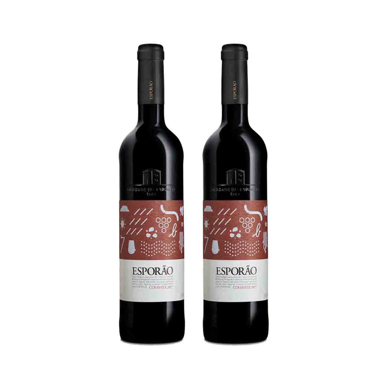 Kit 2x Vinhos Tintos Português Esporão Colheita 2019 Alentejo