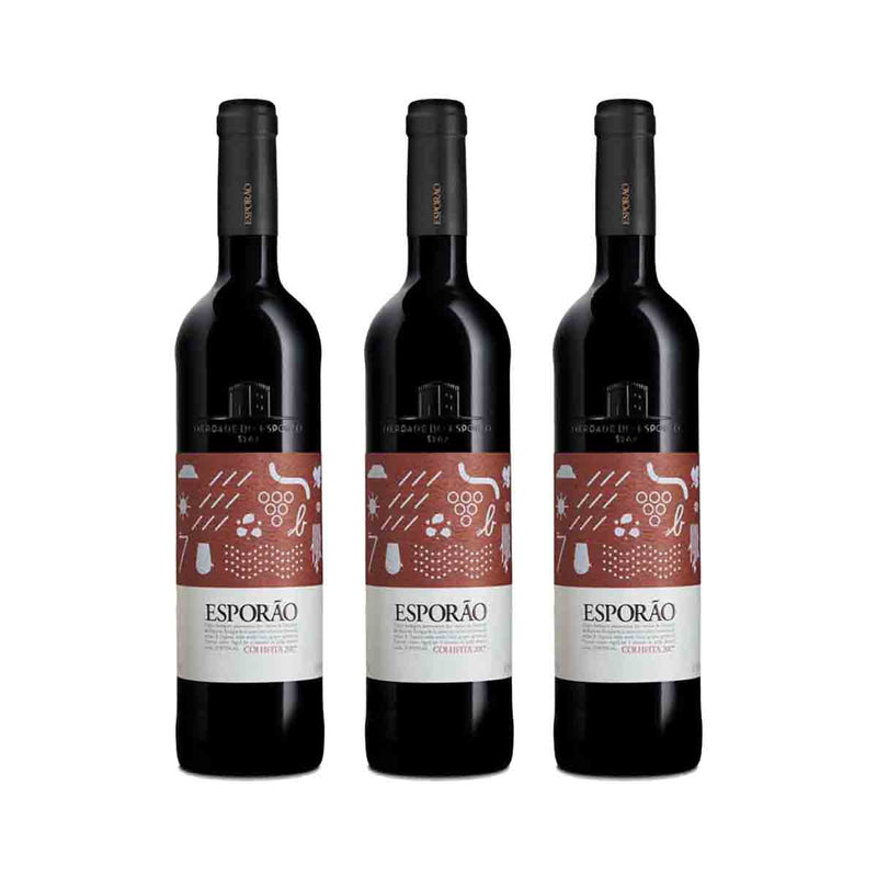 Kit 3x Vinhos Tintos Português Esporão Colheita 2019 Alentejo